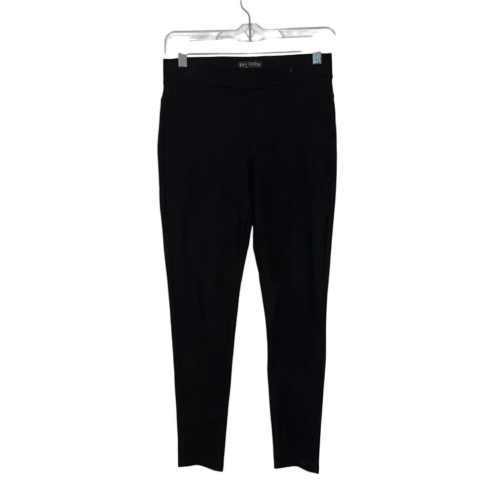 Kay Unger New York Black Stretch Elastic Waist Skinny Jeans Women's Size S